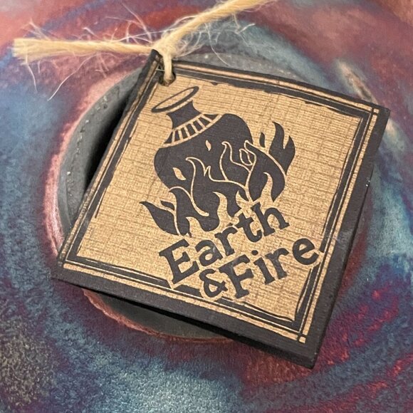 NWT Jeremy Diller Orca Whales Raku Pottery Metallic Signed Trinket Dish 5.5" - Picture 6 of 8